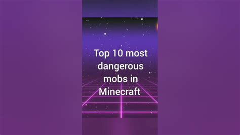 Top 5 Most Dangerous Mobs In Minecraft Youtube