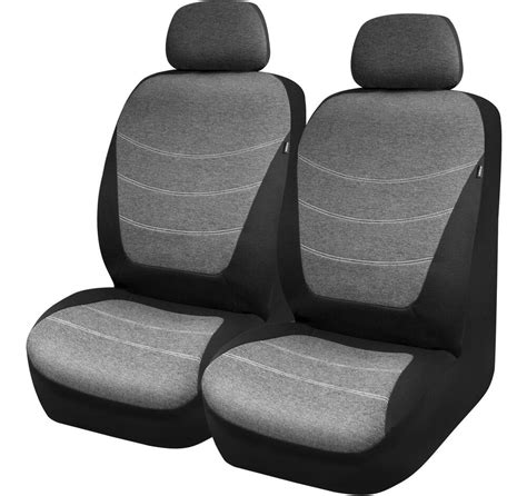 Autotrends Twill Fabric Seat Cover Grey And Black 2 Pk Canadian Tire