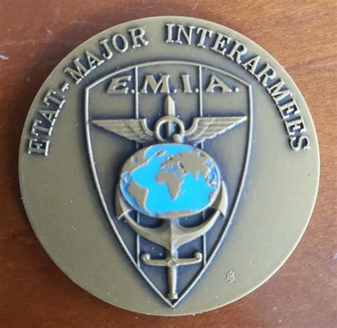 FRANCE ÉTAT MAJOR Interarmées EMIA 36mm Médaille militaire bronze émail