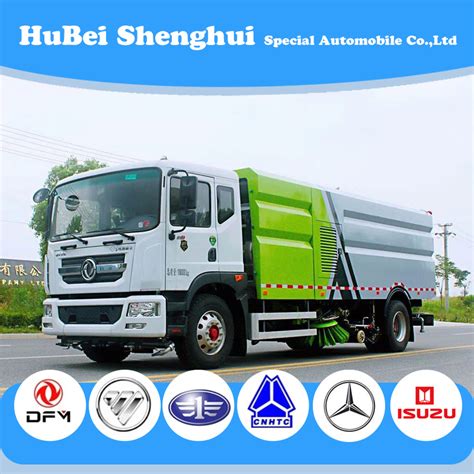 Dongfeng 210HP 4X2 Garbage Truck Road Sweeper Truck Road Sweeper Wash