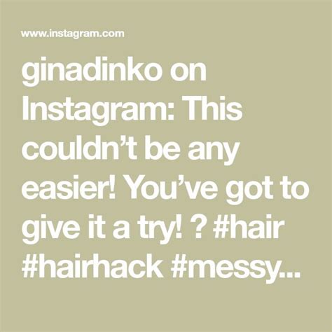 Gina Dinko On Instagram This Couldnt Be Any Easier Youve Got To