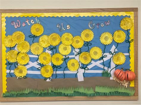 Vibrant Sunflower Bulletin Board For Fall