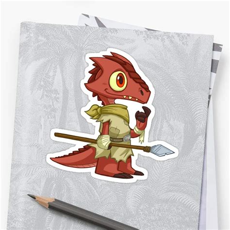 Tiny Kobold Cute Dandd Adventures Sticker Stickers 3 Pcs