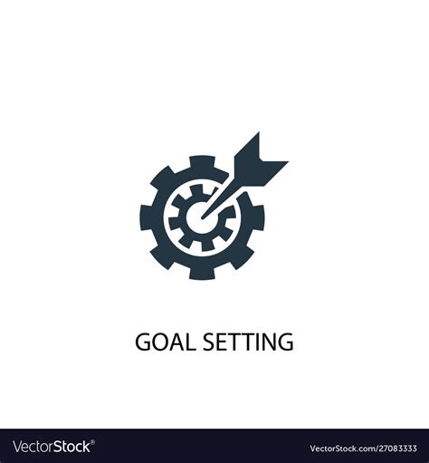 Goal setting icon simple element Royalty Free Vector Image