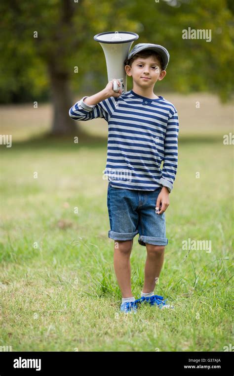 Boy With Megaphone Stock Photos And Boy With Megaphone Stock Images Alamy