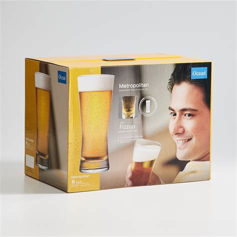 Buy Ocean Metropolitan Set Of 6 Beer Glasses 400ml From Ocean At Just Inr 899 0