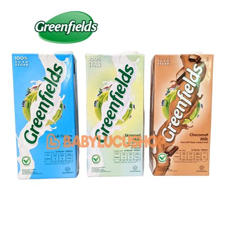 Jual Susu Greenfields UHT 1000 Ml 1 Liter Full Cream ChocoMalt Skimmed