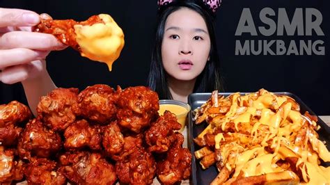 CHEESY ATOMIC CHICKEN WINGS MUKBANG Wingstop Spicy Wings Louisiana