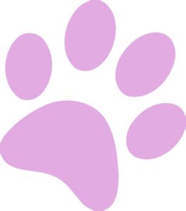 Light Pink Paw Print Clip Art at Clker.com - vector clip art online ...