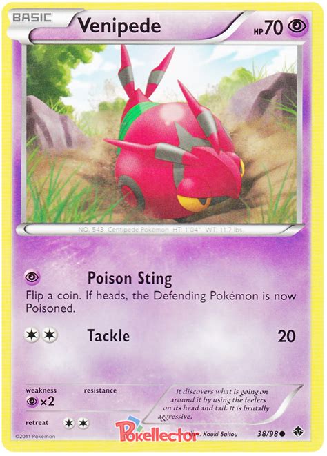 Venipede Emerging Powers 38 Pokemon Card