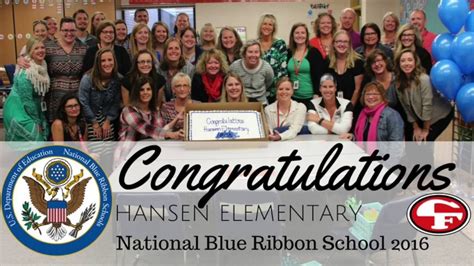 Hansen Elementary National Blue Ribbon School Announcement Youtube