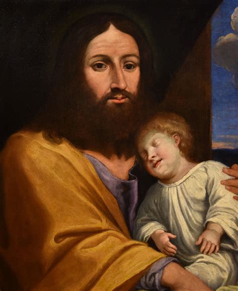 Jesus Son Salvi Paint Oil On Canvas Old Master 17th Century Italian