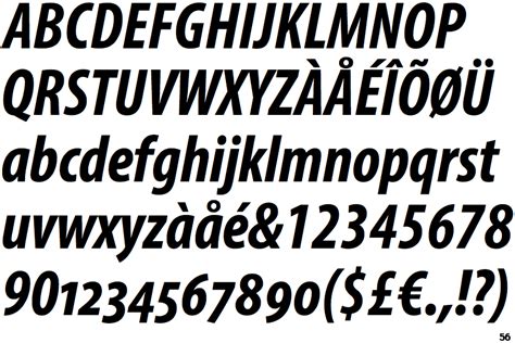 Identifont Myriad Bold Condensed Italic