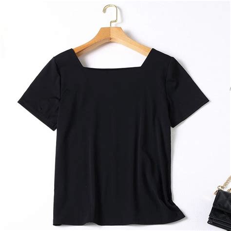 Plus Size Square Neck Pearls Knit Top Yensjukd