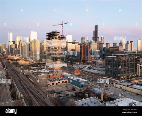 aerial  west loop stock photo alamy