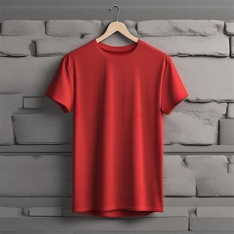 Premium AI Image | Fashion mockup red tshirt blank