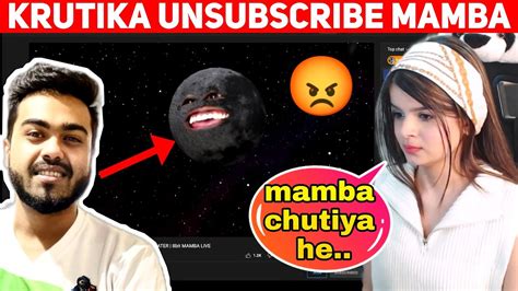 KrutikaPlays Unsubscribe 8bitMAMBA Channel Krutika Plays Reaction