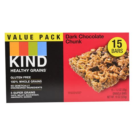 Kind Healthy Grains Bars Dark Chocolate Chunk Ct Walmart