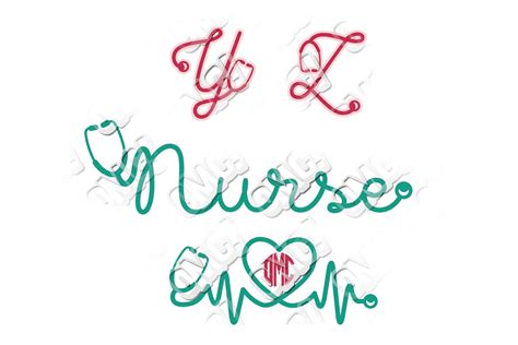 Nurse Stethoscope Alphabet Font In Svg Dxf Eps Png Ohmycuttables