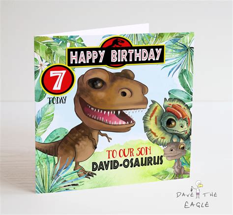 Jurassic Park Birthday Card