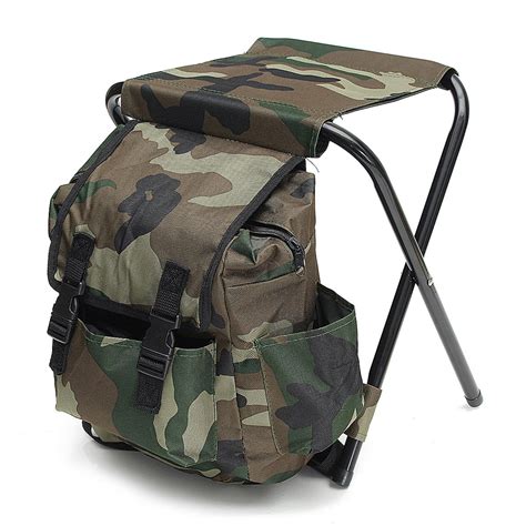 Outdoor portable folding backpack chair foldable stool camping picnic ...