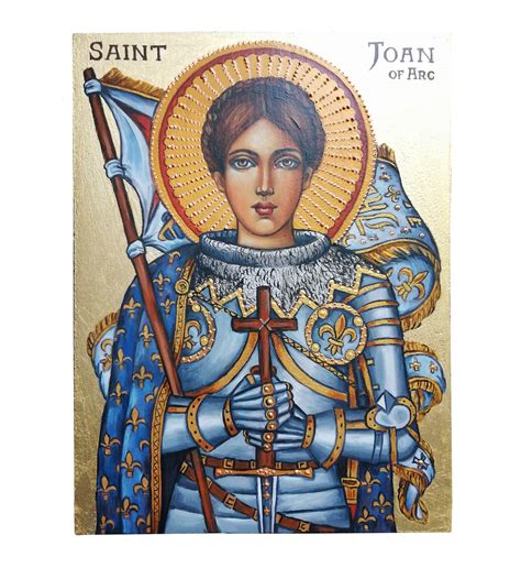 Hand Painted Icon of Saint Joanna D'arc - Icon Art – The Icon Art