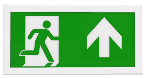 Kosnic Kal0105 St Kalem Self Test Surface Mount Emergency Exit Sign 6500k