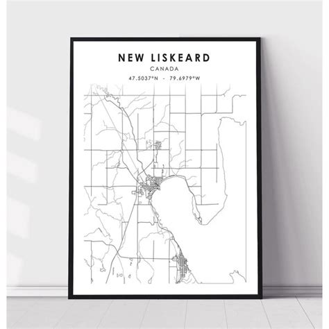 New Liskeard Map Art - Etsy Canada