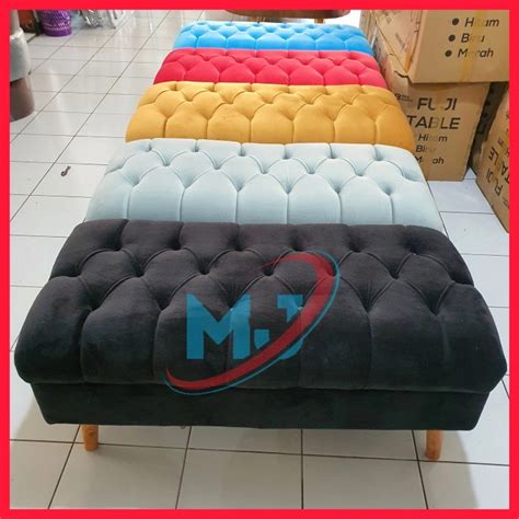 Jual Sofa Bench Minimalis Stool Sofa Bench Bahan Bludru Lembut