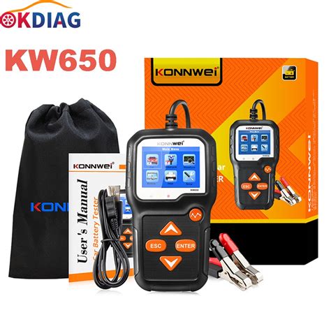 Konnwei Kw Car Battery Tester V V Battery System Analyzer Cca