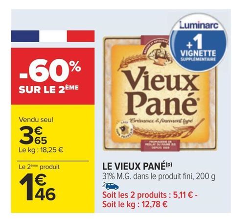 Promo Le vieux pané chez Carrefour