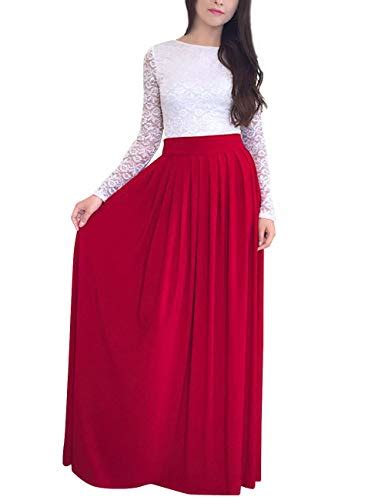 Bess Bridal Women S Lace Long Sleeves Floor Length Chiffon Prom Evening