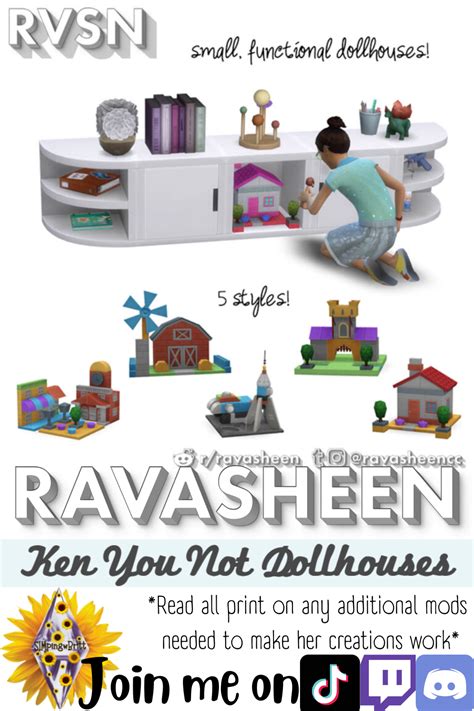 RVSN Dollhouses for Sims 4 CC Mods