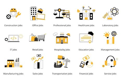 Icono De Tipo De Carrera Y Trabajo Del Campo De Trabajo Que Puede