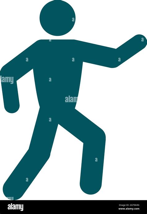 Pictogram Man Walking On White Background Stock Vector Image Art Alamy