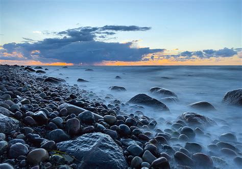 Stones Coast Pebbles Sea Sky Hd Wallpaper Peakpx