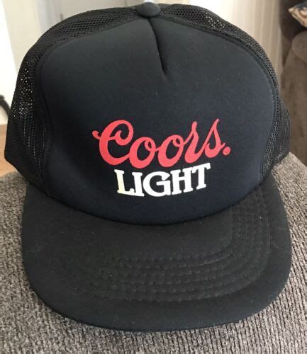 Vintage 1980s COORS LIGHT Mesh Trucker Hat Cap Red L Gem