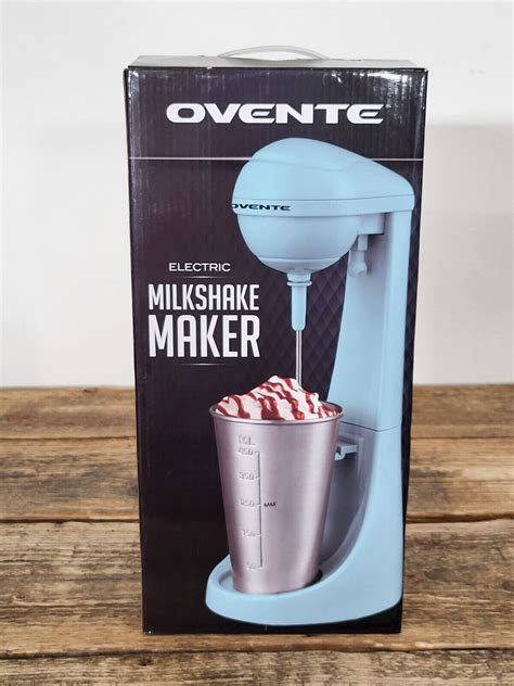 Ovente Milkshake Maker 2 Speed With Stainless Steel Mixing Cup Blue