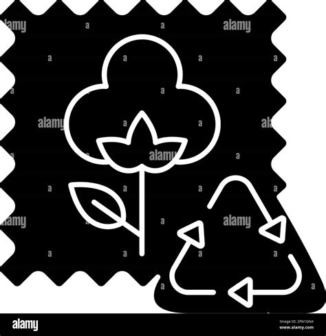 Recycled Cotton Fabric Black Glyph Icon Stock Vector Image And Art Alamy