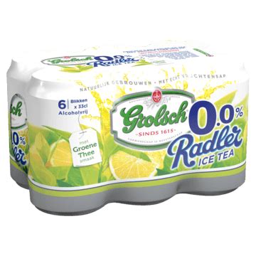 Grolsch Radler Ice Tea Met Groene Thee Smaak Blikken X Cl