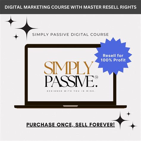 Simply Passive Digital Marketing Course And Guide Mrr Master Resell Rights Plr Faceless