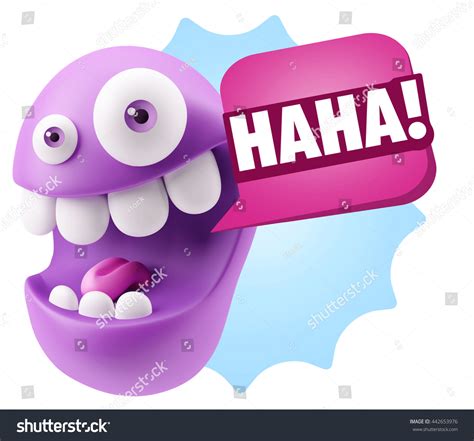 3d Illustration Laughing Character Emoji Expression Stock Illustration ...