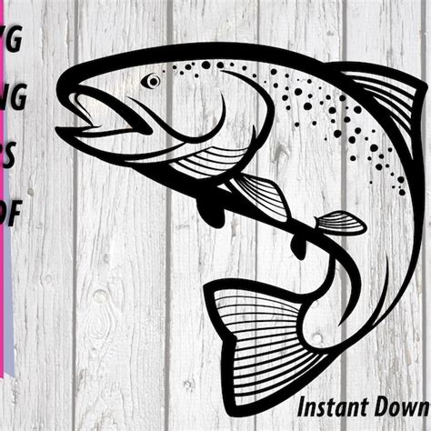 Trout Cut Svg Etsy