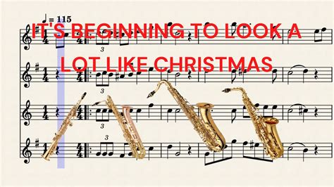 Its Beginning To Look A Lot Like Christmas Saxophone Quartet Youtube