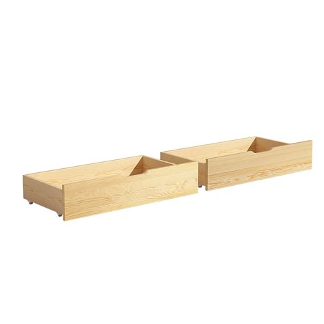 2 Piece Under Bed Storage Drawers Set - Oak - Complete Storage Solutions