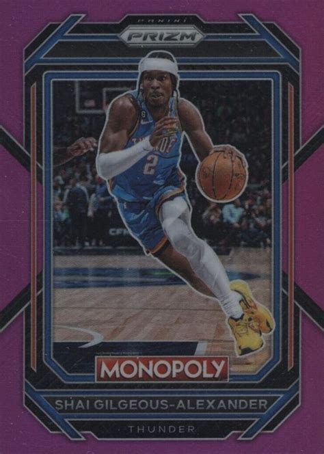 Shai Gilgeous Alexander Prizm Monopoly Pink Price Guide