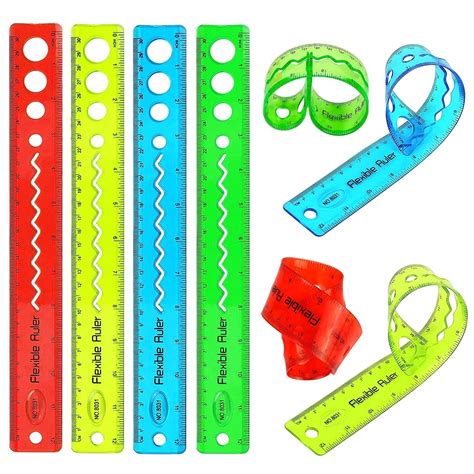 300 Pack Clear Plastic Rulers 12 Inch Kid Ruler Flexible Transparent ...