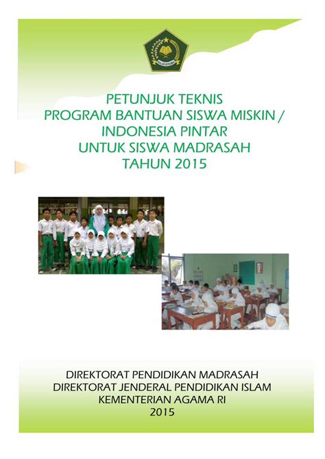 Pdf Petunjuk Teknis Program Bantuan Siswa Miskin Jatim Kemenag Go