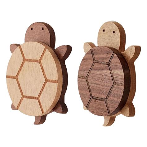 Solid Wood Wall Mounted Turtle Hook Towels Coat Bags Storage Hook Self