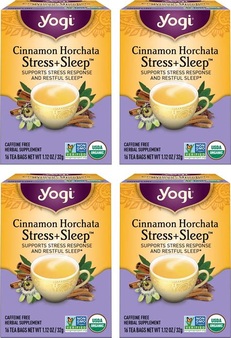 Amazon.com : Yogi Tea Cinnamon Horchata Stress & Sleep - 16 Tea Bags